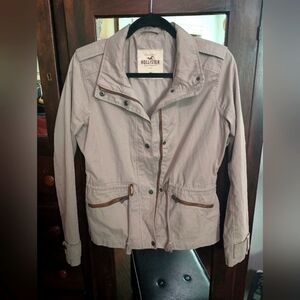 Hollister Women's Tan Cargo Draw String Jacket_Med